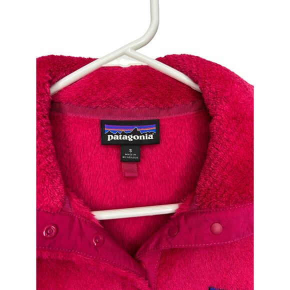 Patagonia Women's Re-Tool Snap-T Pullover Berry Size Small Deep pile fleece - Picture 3 of 3